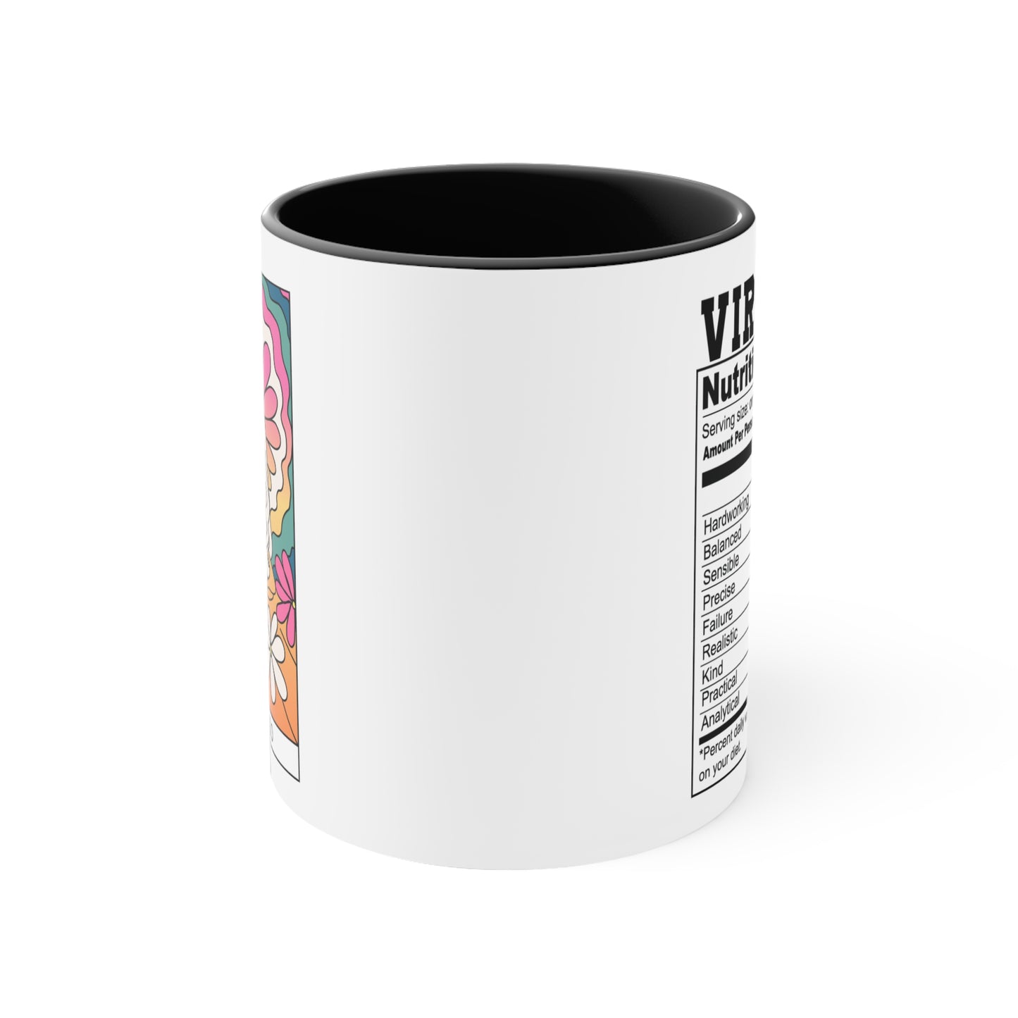 Virgo Tarot Card Coffee Mug - Double Sided Black Accent Ceramic 11oz by TheGlassyLass.com