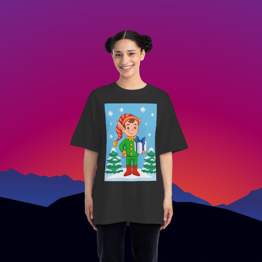 Christmas Elf T-Shirt: (Hanes Beefy-T 100% Preshrunk Cotton Custom Printed by TheGlassyLass.com