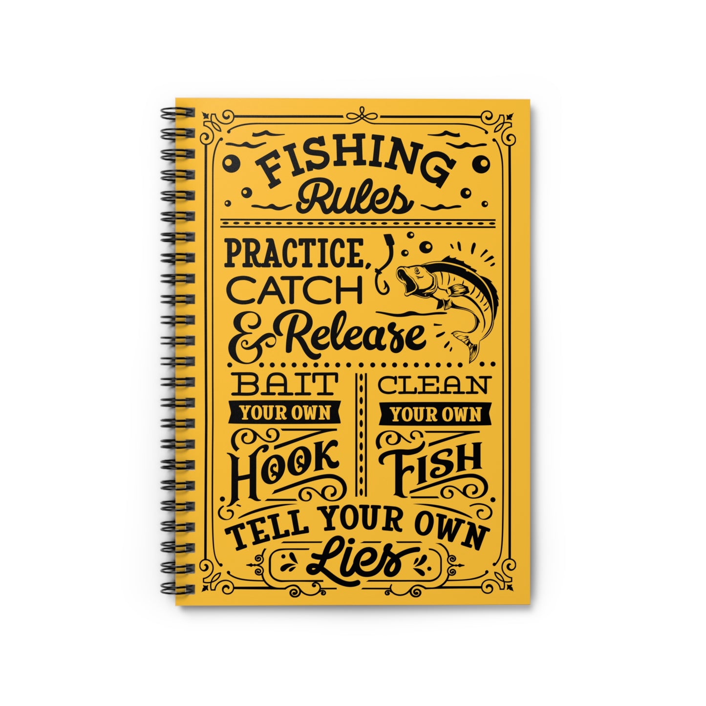 Fishing Rules: Spiral Notebook - Log Books - Journals - Diaries - and More Custom Printed by TheGlassyLass.com