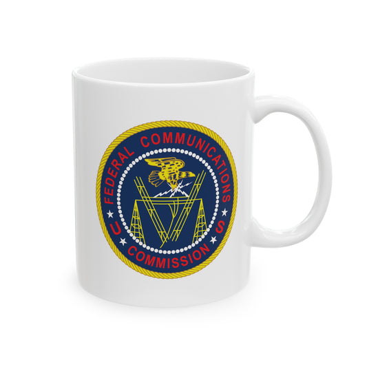 FCC Logo Coffee Mug - Double Sided White Ceramic 11oz by TheGlassyLass.com