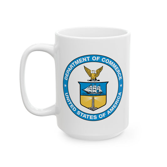 Department of Commerce Coffee Mug - Double Sided White Ceramic 15oz by TheGlassyLass.com