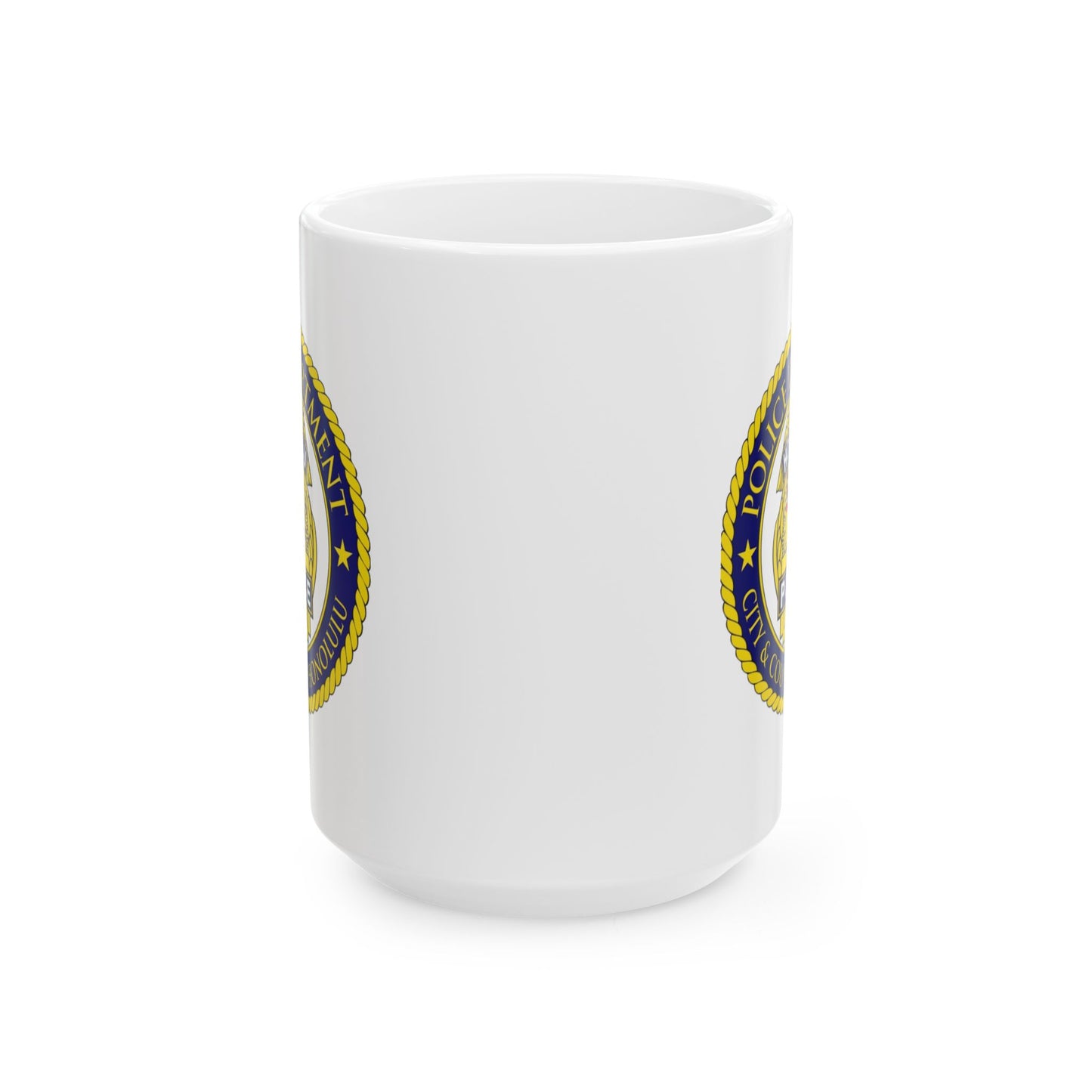 Honolulu Police Department Coffee Mug - Double Sided Print, White Ceramic, 15oz by TheGlassyLass.com