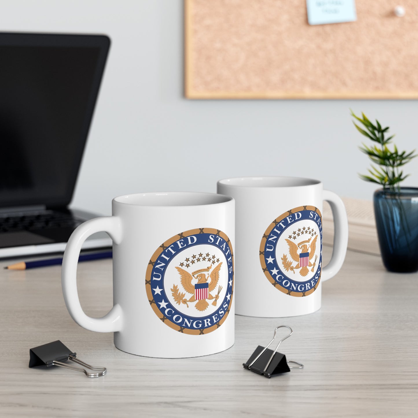 United States Congress Coffee Mug - Double Sided White Ceramic 11oz by TheGlassyLass.com