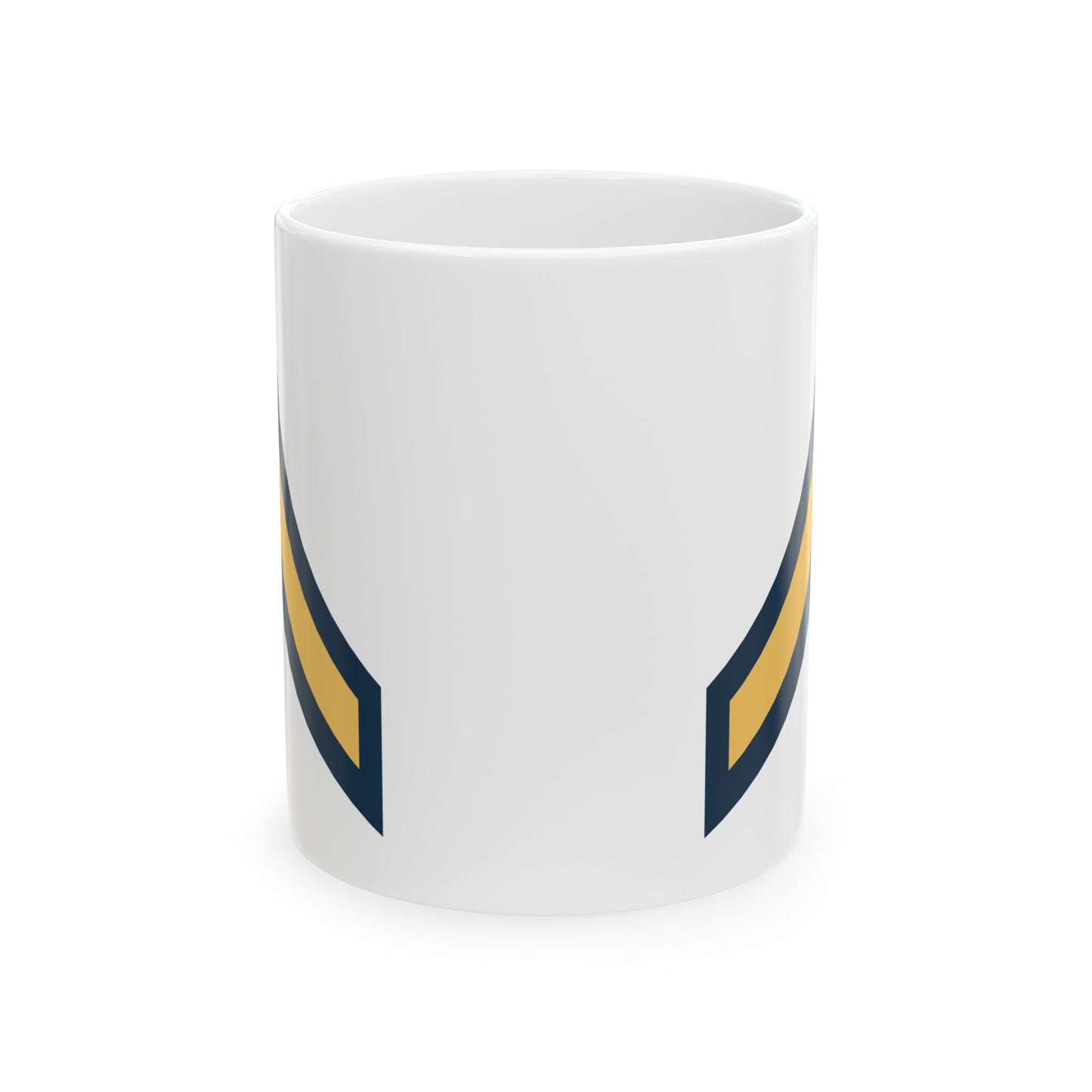 US Army Private (E-2) Stripes Coffee Mug - Double Sided Print, White Ceramic, 11oz by TheGlassyLass.com