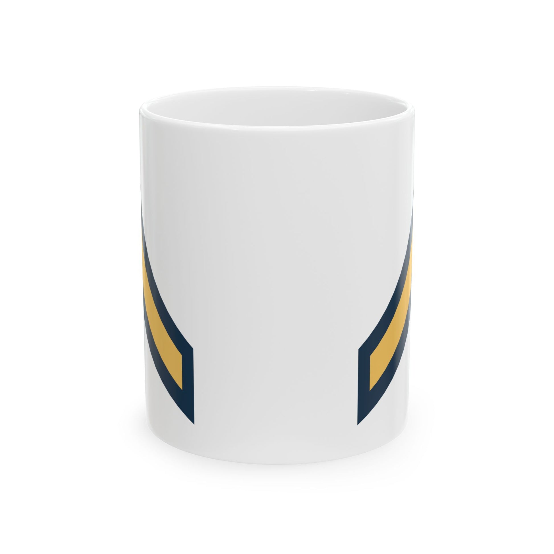 US Army Private (E-2) Stripes Coffee Mug - Double Sided Print, White Ceramic, 11oz by TheGlassyLass.com