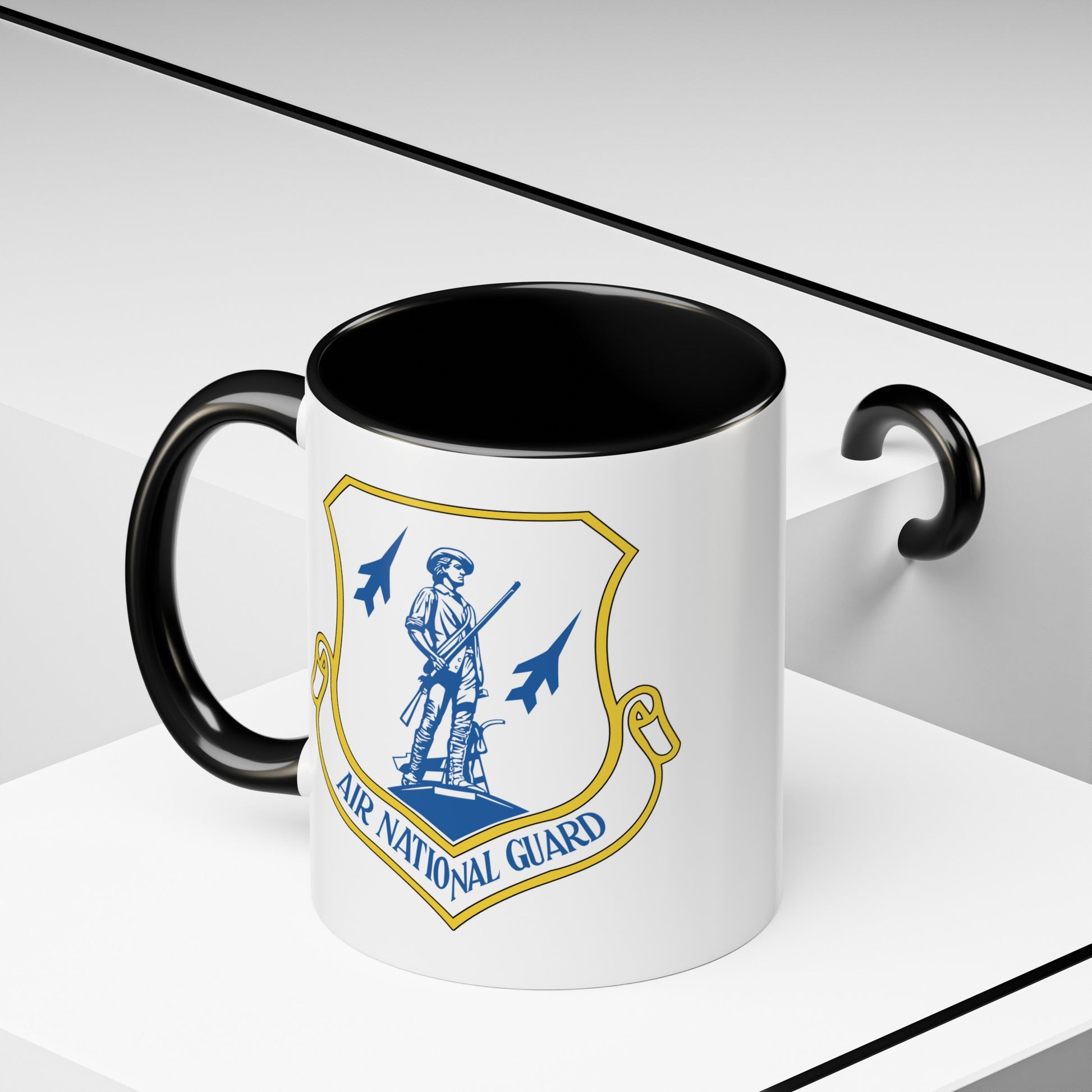 US Air Force Air National Guard - Double Sided Black Accent White Ceramic Coffee Mug 11oz by TheGlassyLass.com