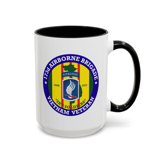 173rd Airborne Brigade Seal Coffee Mug - Double Sided Print, Black Accent White Ceramic, 15oz by TheGlassyLass.com