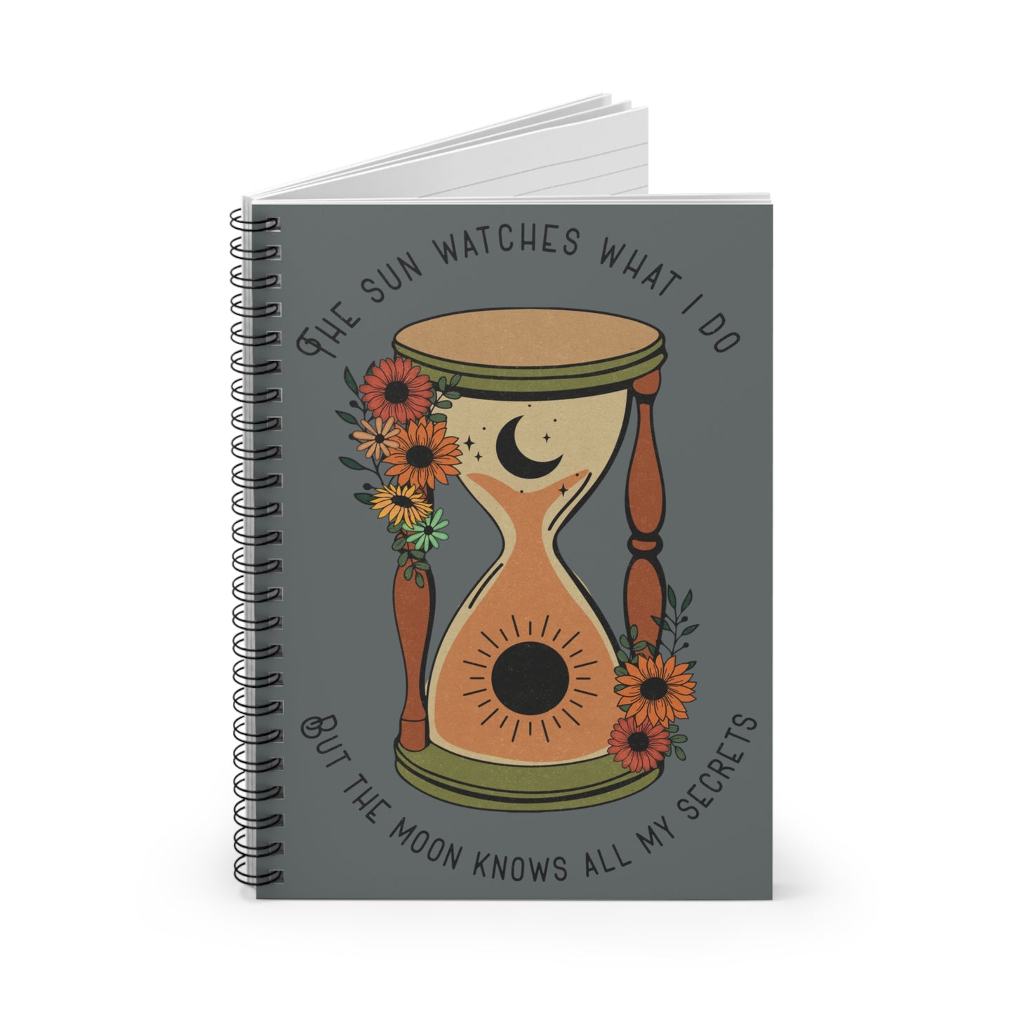 Sun Watches Moon Knows: Spiral Notebook - Log Books - Journals - Diaries - and More Custom Printed by TheGlassyLass.com