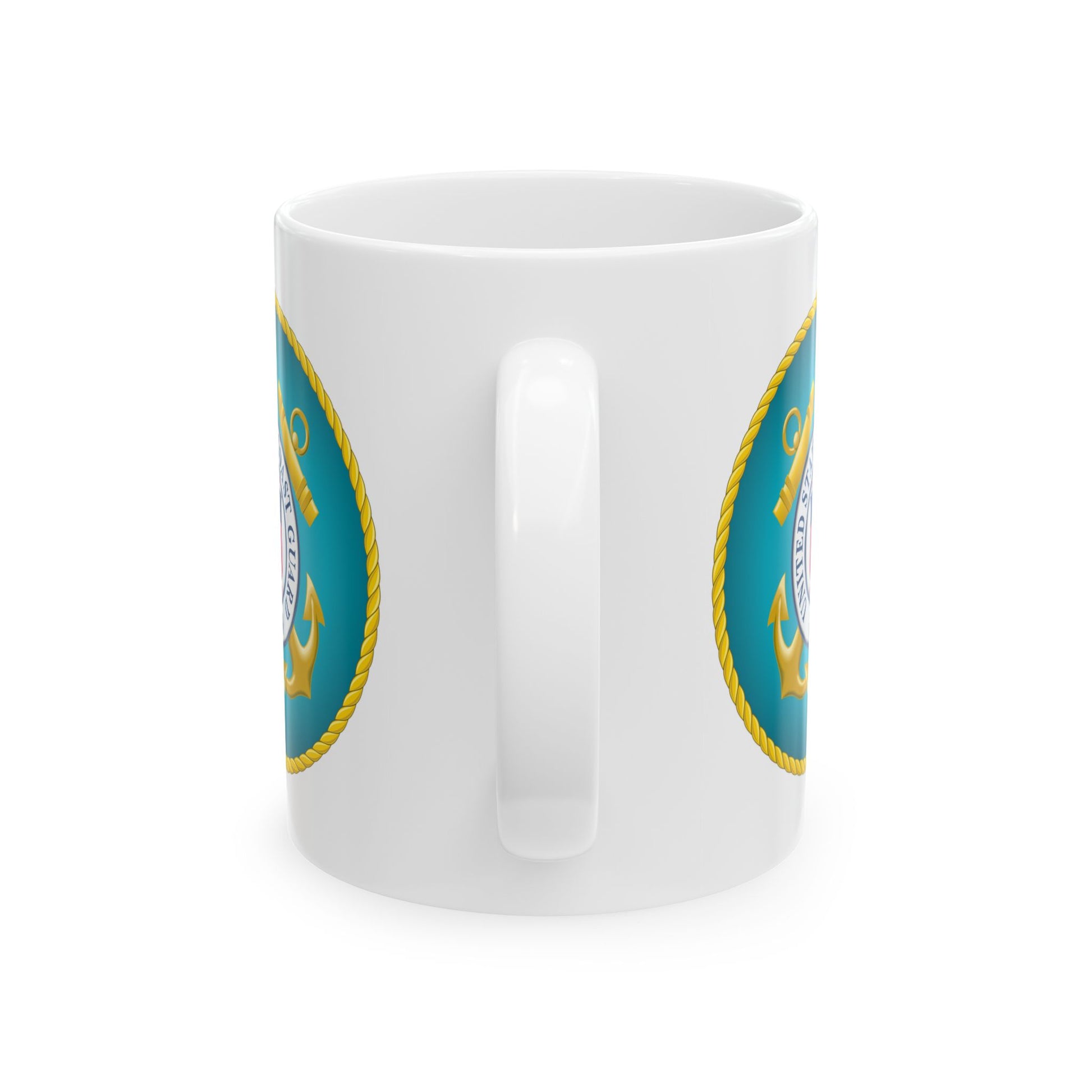 United States Coast Guard Seal Coffee Mug - Double Sided Print, White Ceramic, 11oz by TheGlassyLass.com