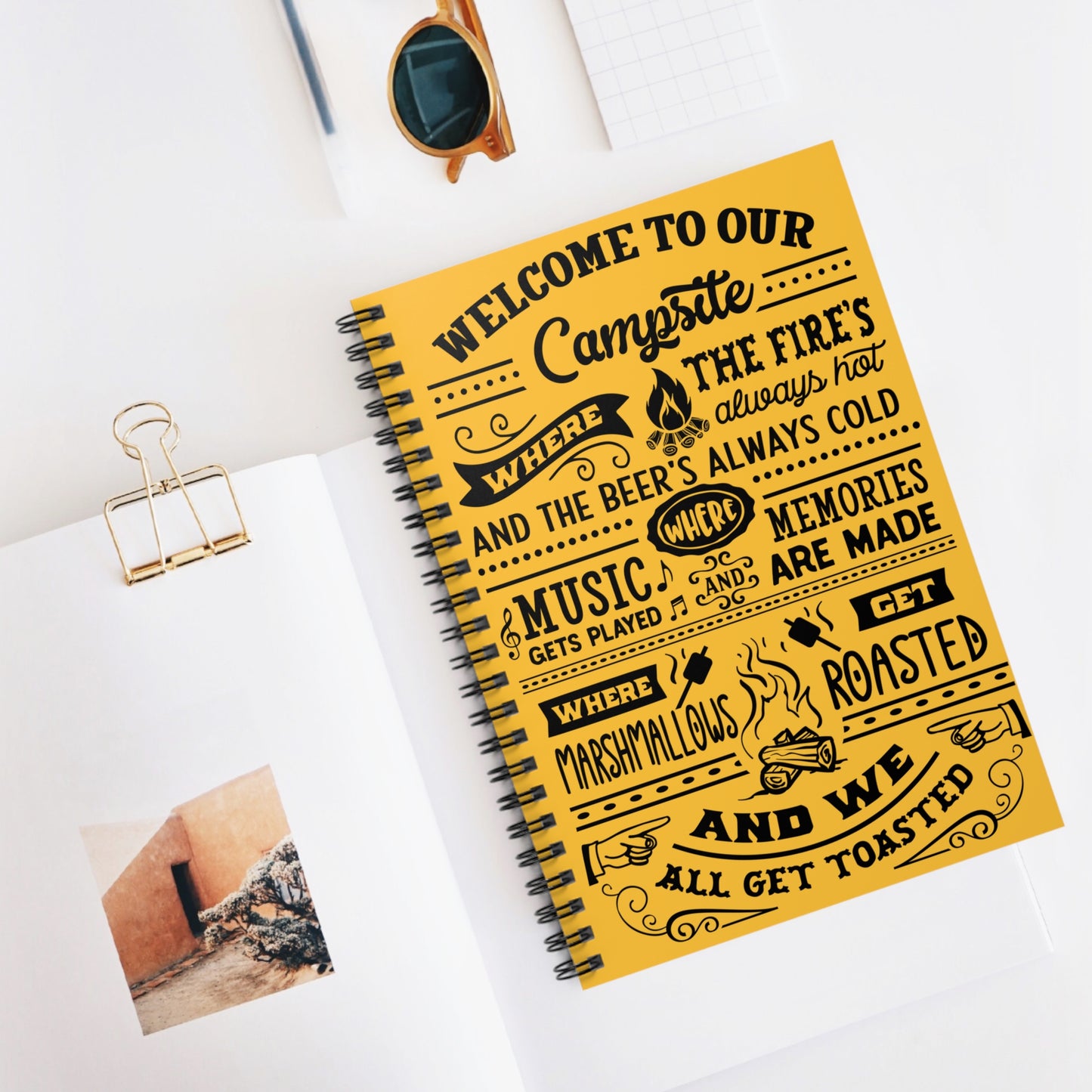 Campsite Rules: Spiral Notebook - Log Books - Journals - Diaries - and More Custom Printed by TheGlassyLass.com