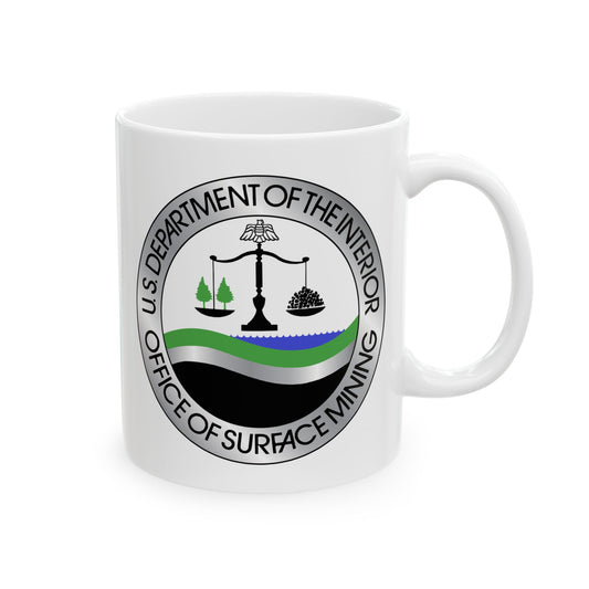 Department of the Interior Office of Surface Mining Seal Coffee Mug - Double Sided Print, White Ceramic, 11oz by TheGlassyLass.com