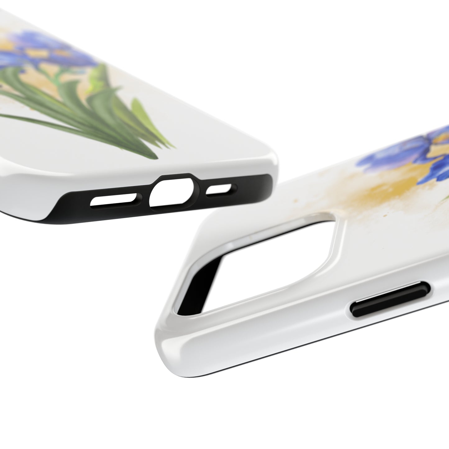 Iris Flower Dragonfly Custom Printed iPhone case by TheGlassyLass.com