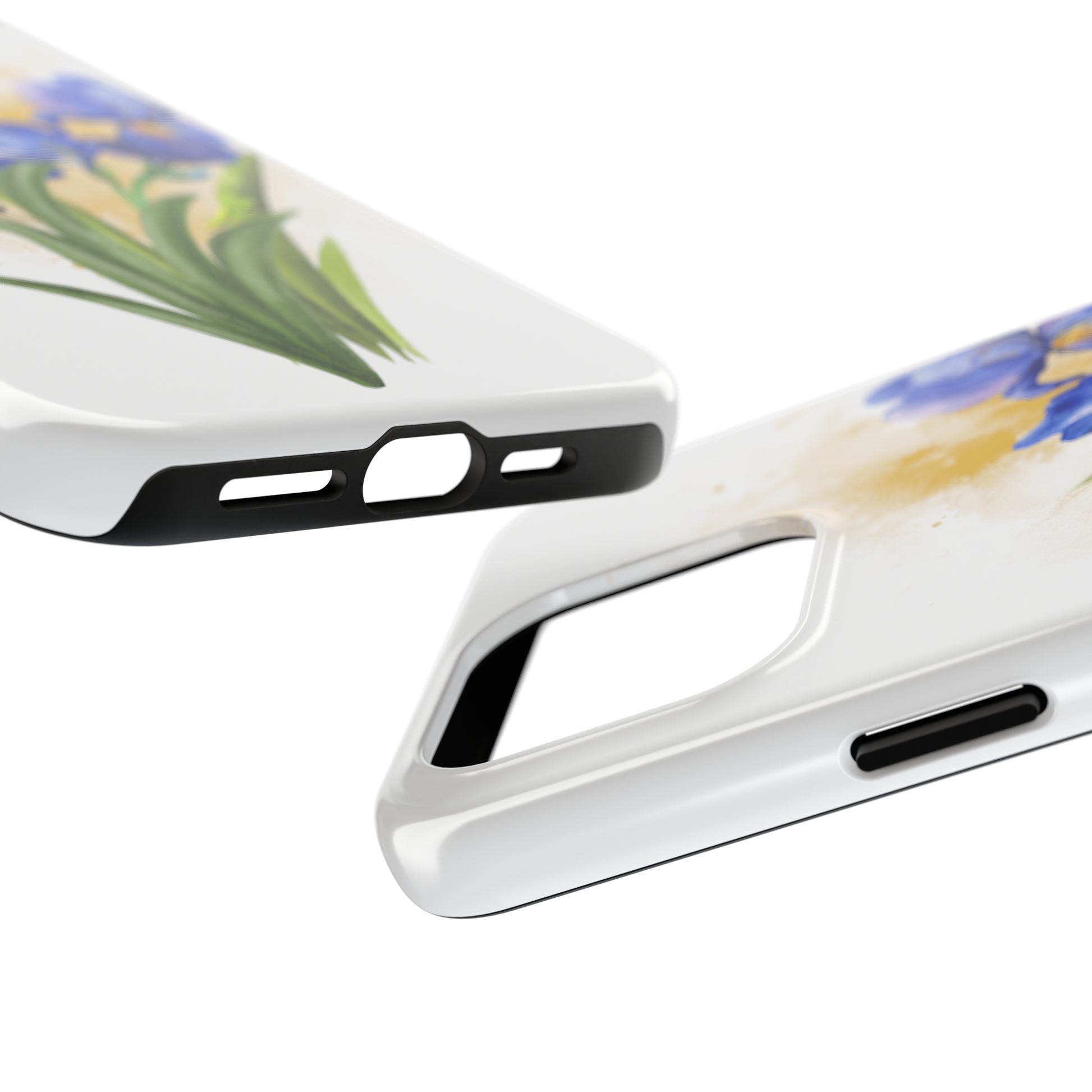 Iris Flower Dragonfly Custom Printed iPhone case by TheGlassyLass.com