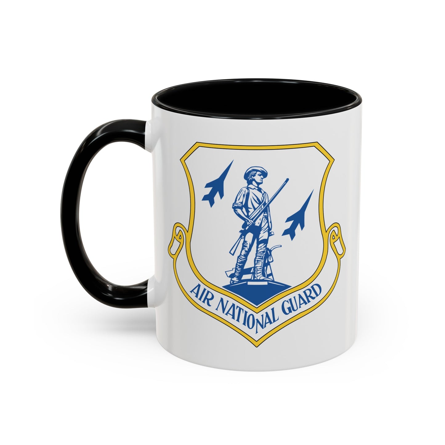 US Air Force Air National Guard - Double Sided Black Accent White Ceramic Coffee Mug 11oz by TheGlassyLass.com