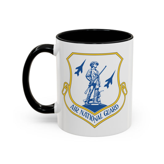 US Air Force Air National Guard - Double Sided Black Accent White Ceramic Coffee Mug 11oz by TheGlassyLass.com