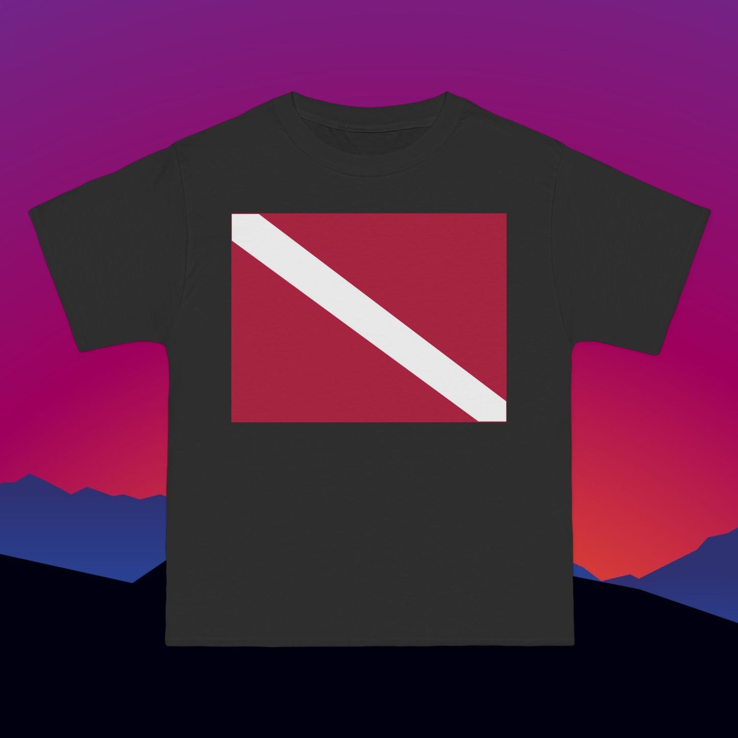 Diver Down T-Shirt: (Hanes Beefy-T 100% Preshrunk Cotton Custom Printed by TheGlassyLass.com