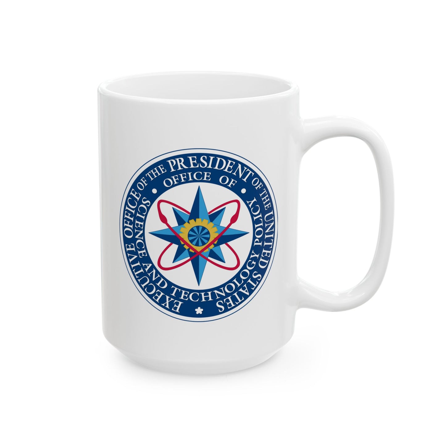 Executive Office of the President of the United States Science and Technology Policy Coffee Mug - Double Sided Print, White Ceramic, 15oz by TheGlassyLass.com