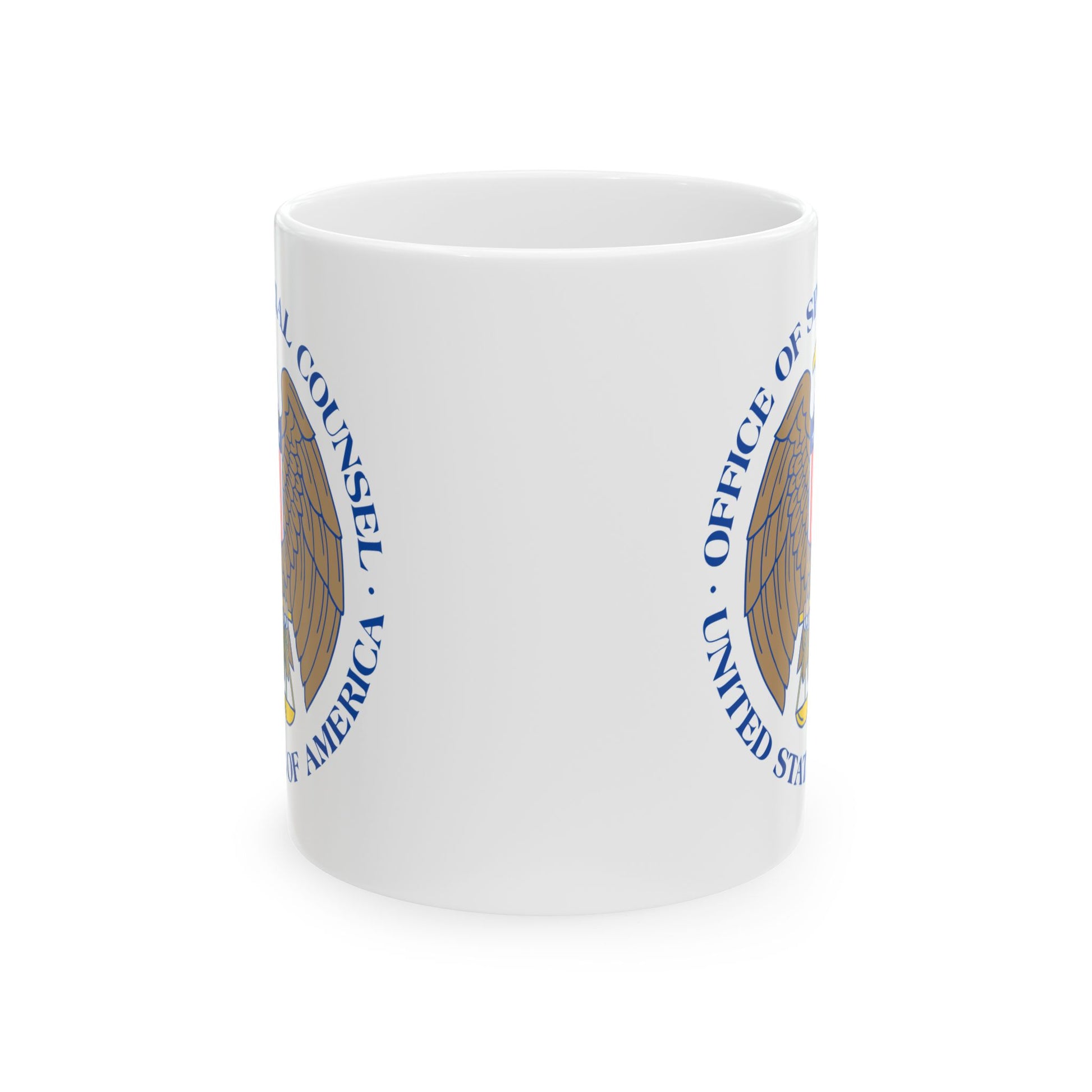 United States Office of Special Counsel Seal Coffee Mug - Double Sided Print, White Ceramic, 11oz by TheGlassyLass.com