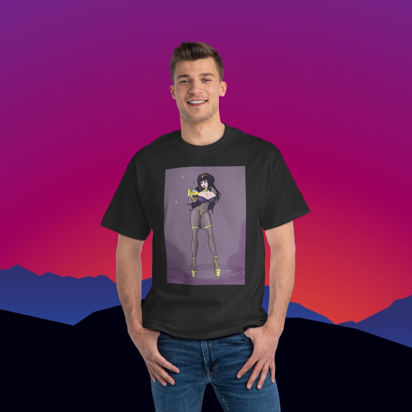 Necromancer T-Shirt: (Hanes Beefy-T 100% Preshrunk Cotton) Custom Printed by TheGlassyLass.com