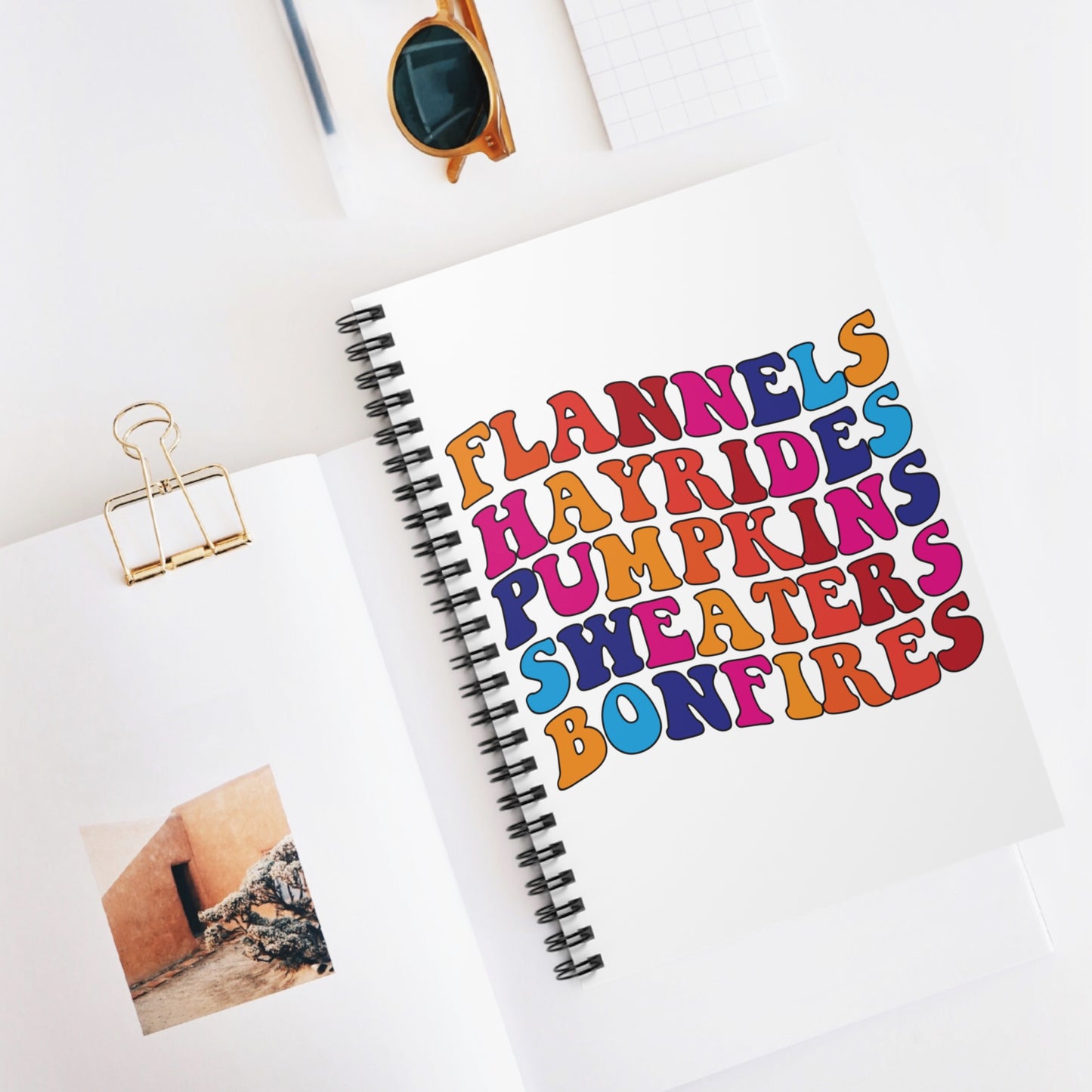 Flannels & Hayrides: Spiral Notebook - Log Books - Journals - Diaries - and More Custom Printed by TheGlassyLass