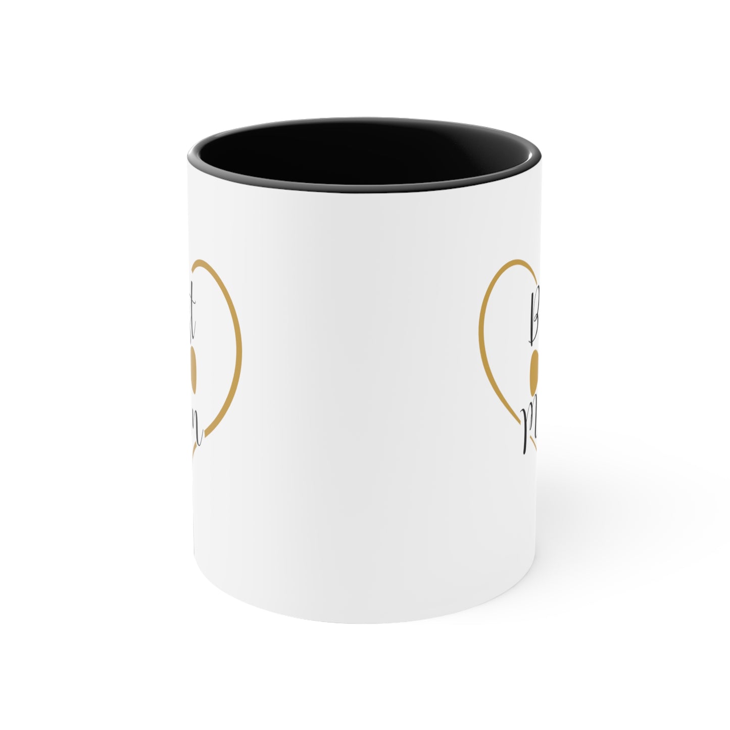 Best Man Coffee Mug - Double Sided Black Accent Ceramic 11oz by TheGlassyLass.com
