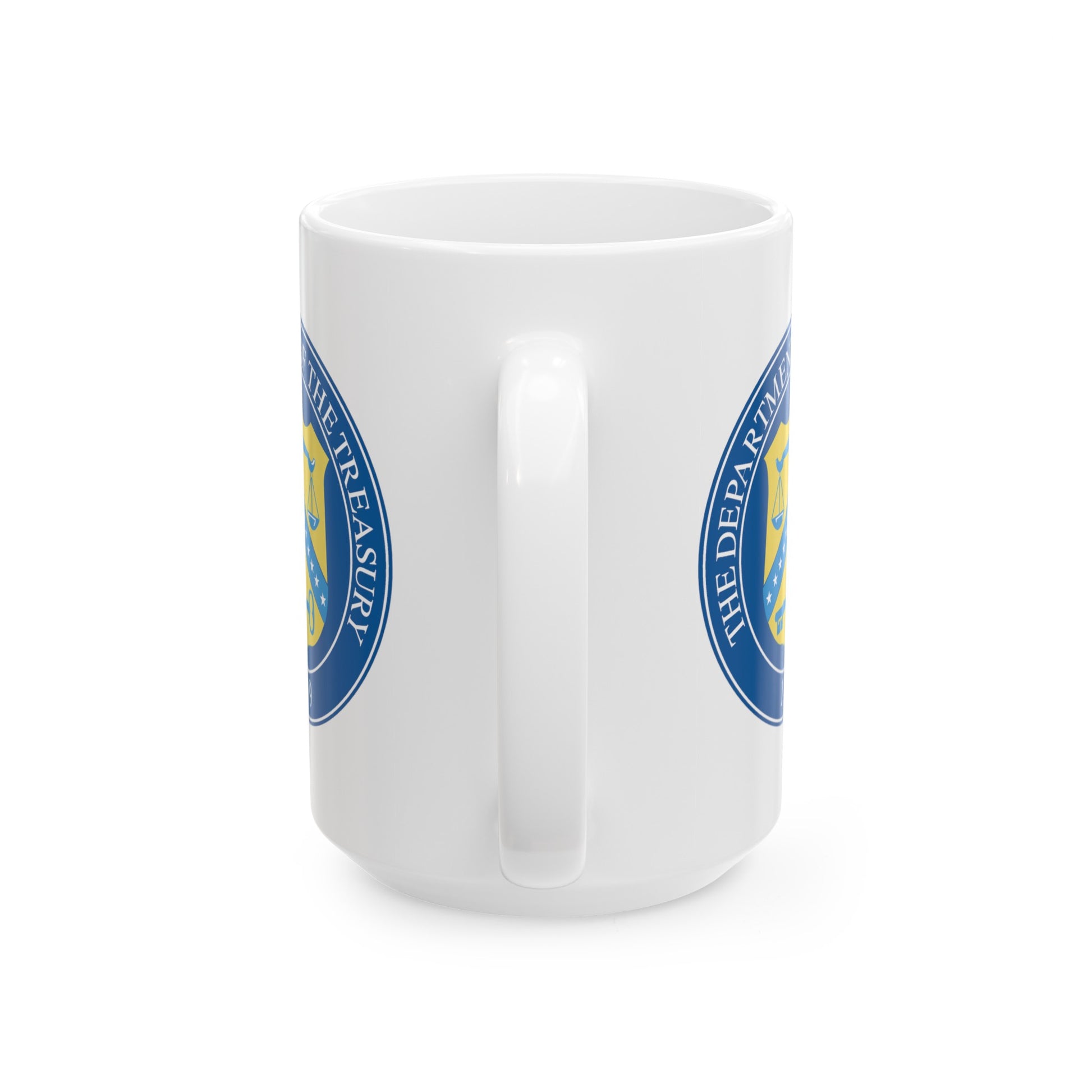 US Treasury Department Coffee Mug - Double Sided White Ceramic 15oz by TheGlassyLass.com