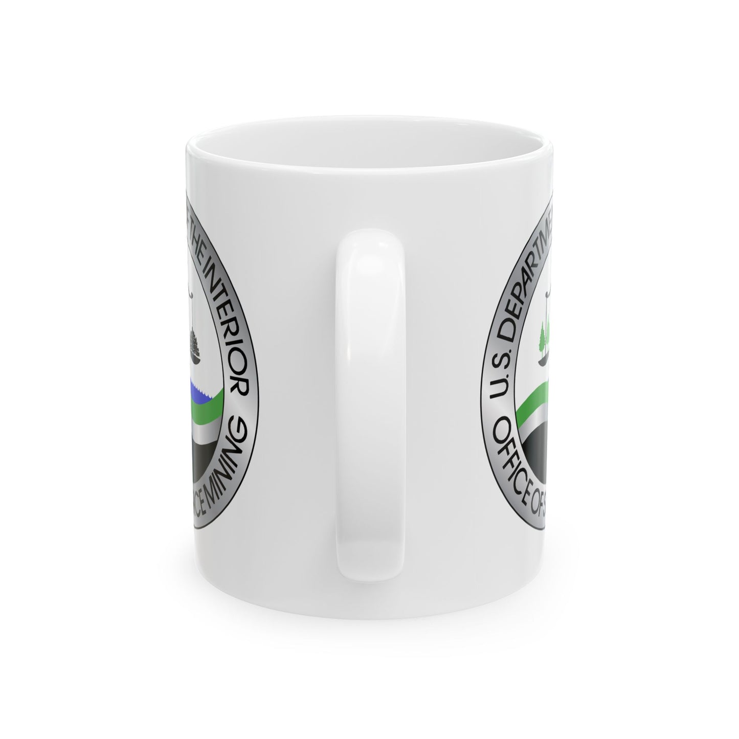 Department of the Interior Office of Surface Mining Seal Coffee Mug - Double Sided Print, White Ceramic, 11oz by TheGlassyLass.com