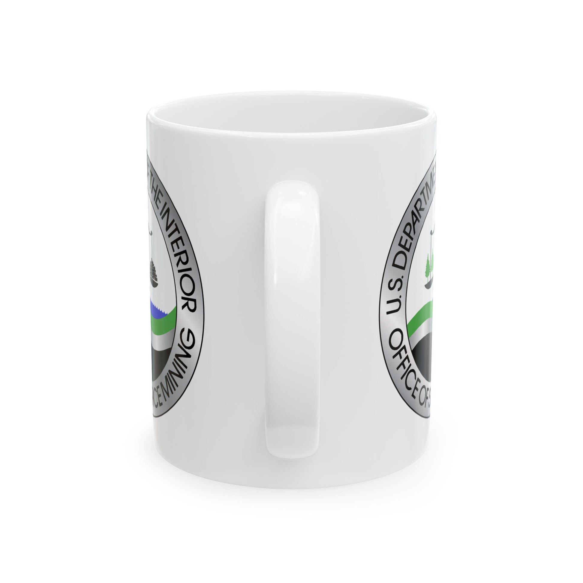 Department of the Interior Office of Surface Mining Seal Coffee Mug - Double Sided Print, White Ceramic, 11oz by TheGlassyLass.com
