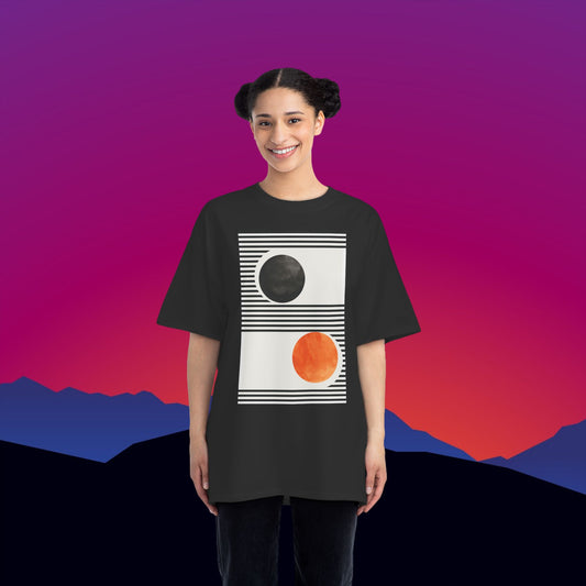 Planetary Yin Yang T-Shirt: (Hanes Beefy-T 100% Preshrunk Cotton Custom Printed by TheGlassyLass.com