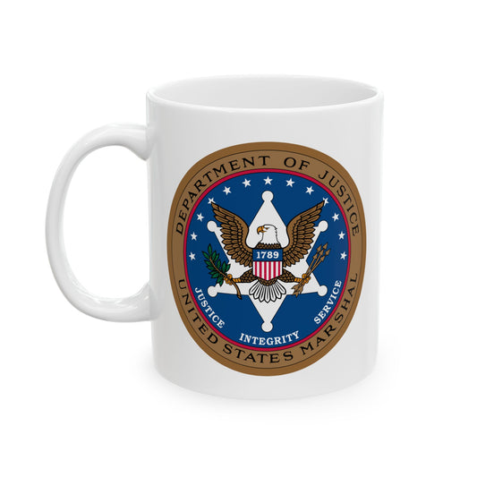 US Marshal Coffee Mug - Double Sided Print, White Ceramic, 11oz by TheGlassyLass.com
