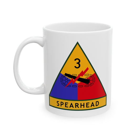US Army 3rd Armored Division - Double Sided White Ceramic Coffee Mug 11oz by TheGlassyLass.com