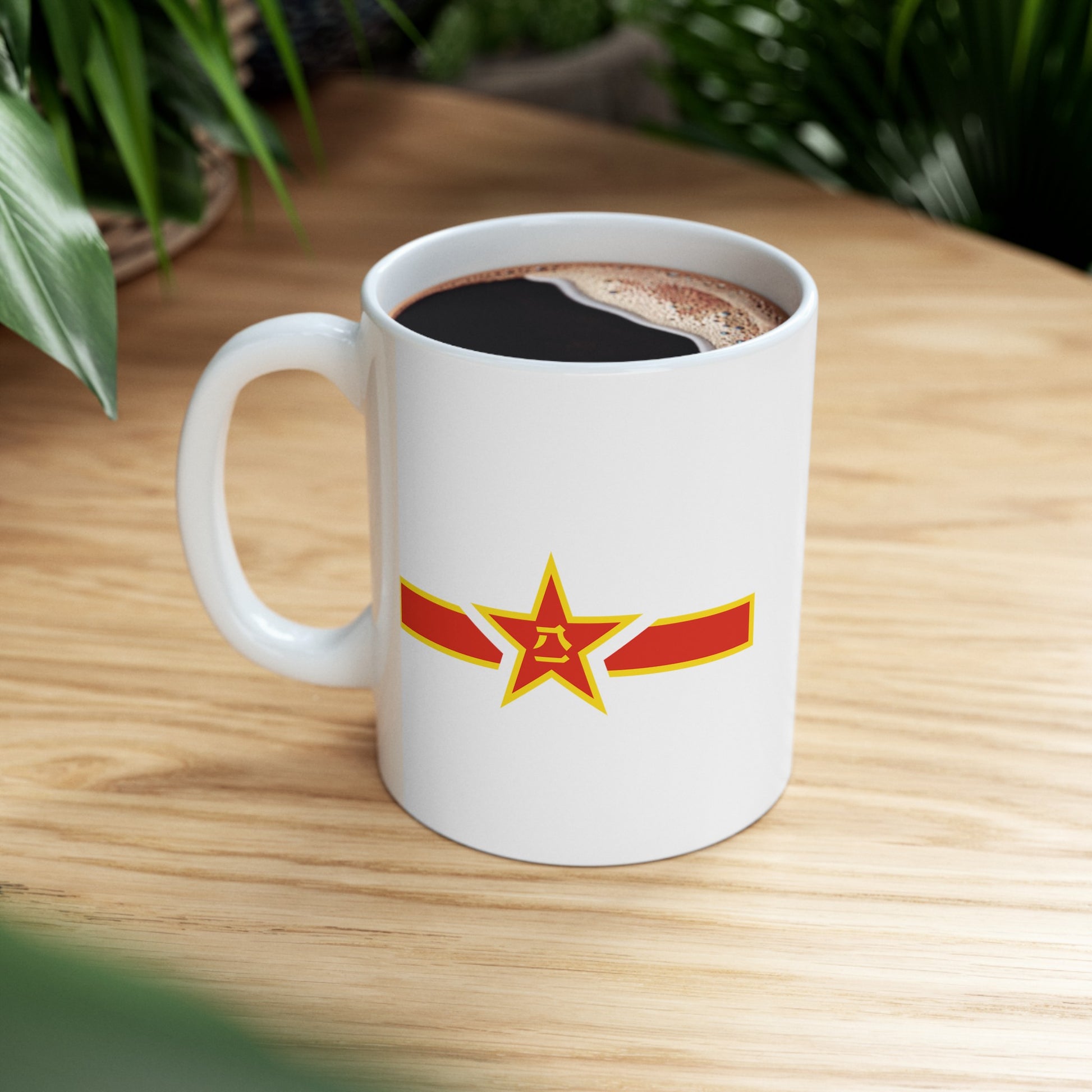 People's Republic of China Air Force Roundel - Double Sided White Ceramic Coffee Mug 11oz by TheGlassyLass.com