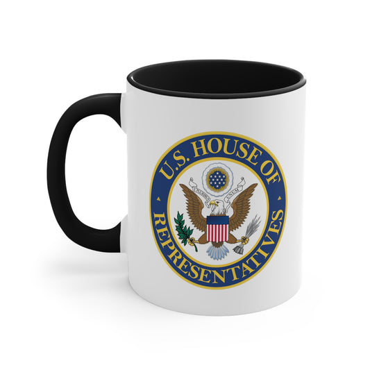 US House of Representatives Coffee Mug - Double Sided Black Accent White Ceramic 11oz by TheGlassyLass.com