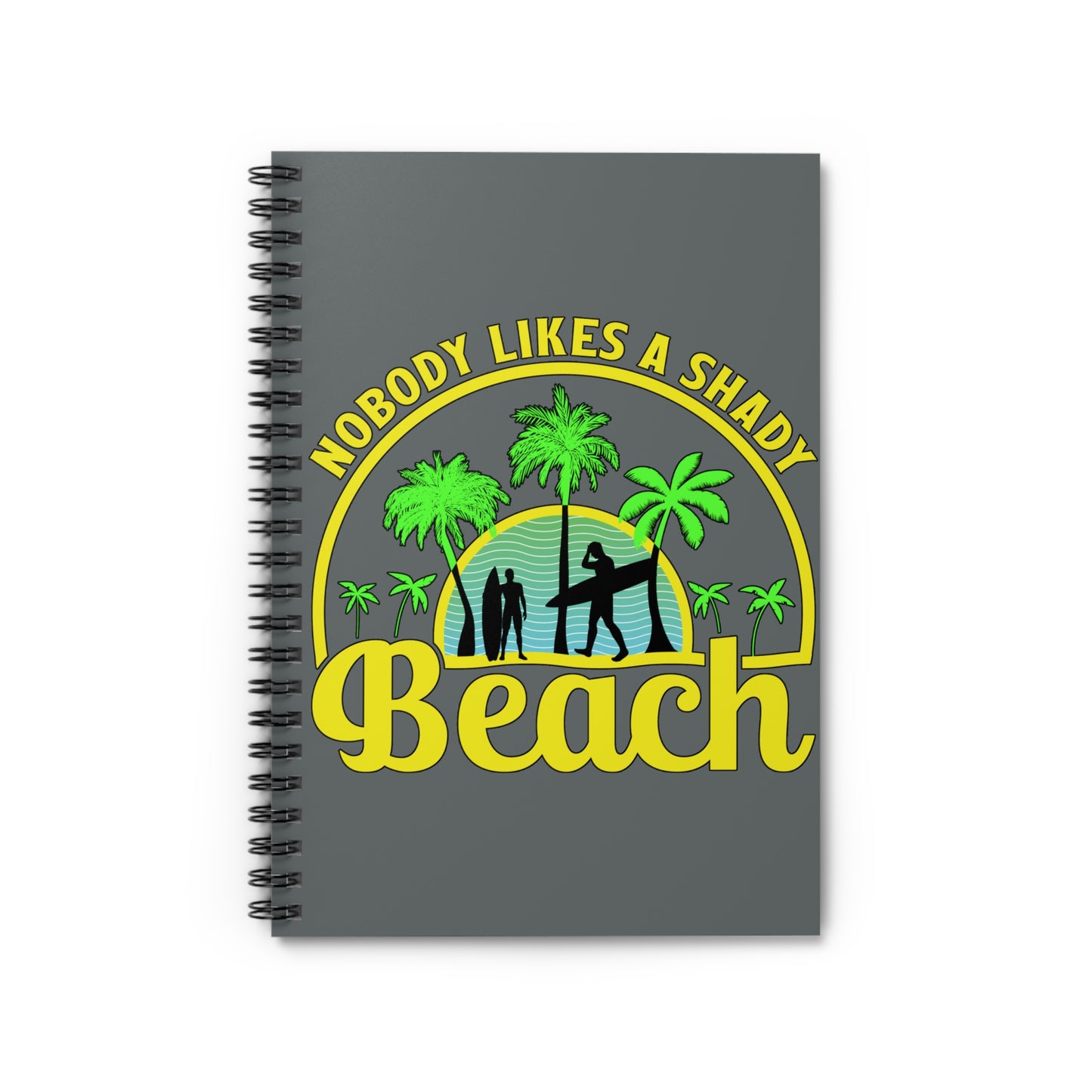 Shady Beach: Spiral Notebook - Log Books - Journals - Diaries - and More Custom Printed by TheGlassyLass.com
