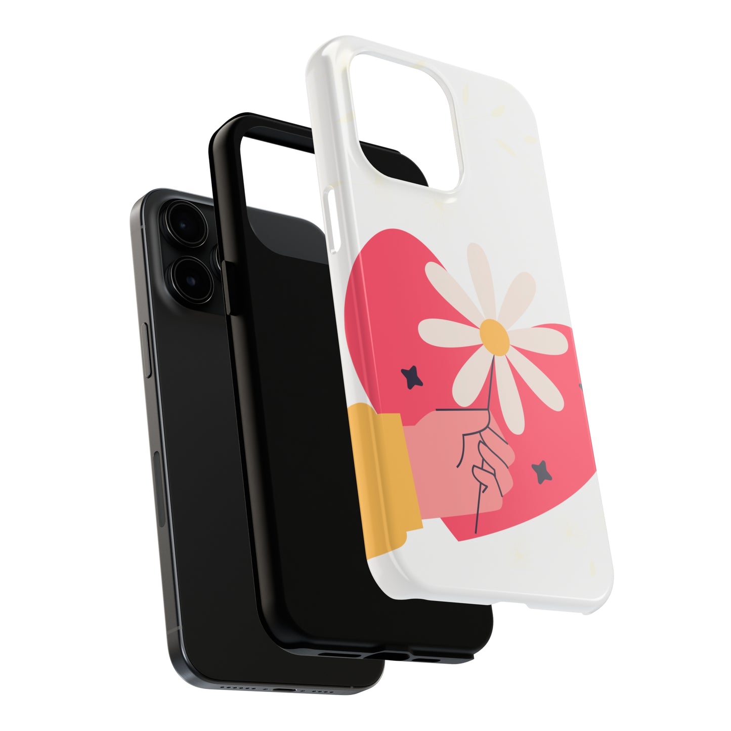 Open Heart: iPhone Tough Case Design - Wireless Charging - Superior Protection - Original Graphics by TheGlassyLass.com