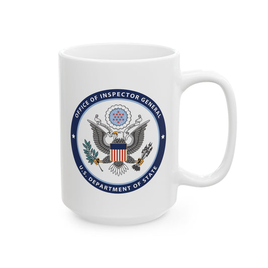 Office of Inspector General Seal Coffee Mug - Double Sided Print, White Ceramic, 15oz by TheGlassyLass.com