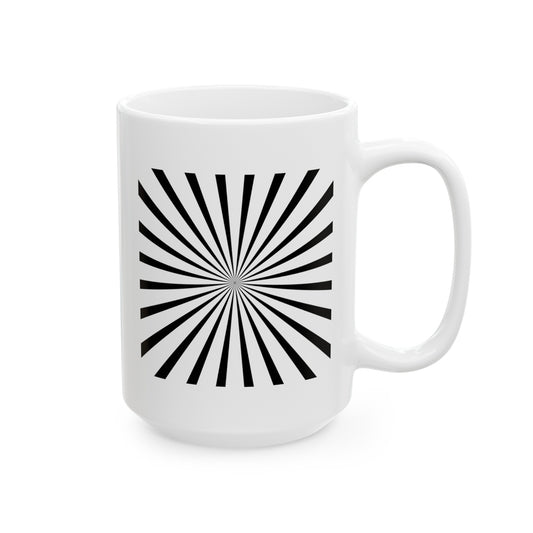 Hypnotize Coffee Mug - Dobule Sided White Ceramic 15oz by TheGlassyLass.com