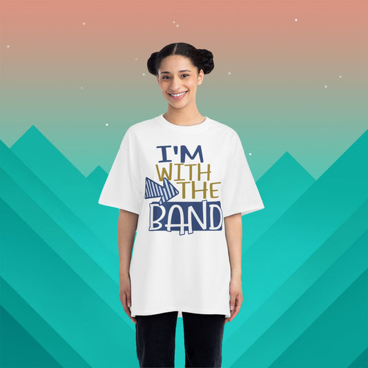 I'm With The Band T-Shirt: (Hanes Beefy-T 100% Preshrunk Cotton Custom Printed by TheGlassyLass.com