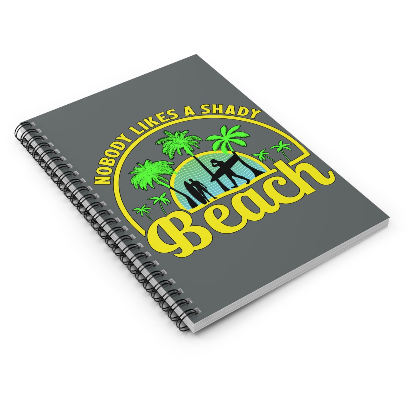 Shady Beach: Spiral Notebook - Log Books - Journals - Diaries - and More Custom Printed by TheGlassyLass.com