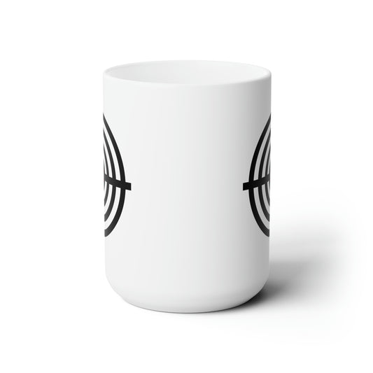 Gun Sight Reticle Coffee Mug - Double Sided White Ceramic 15oz by TheGlassyLass.com