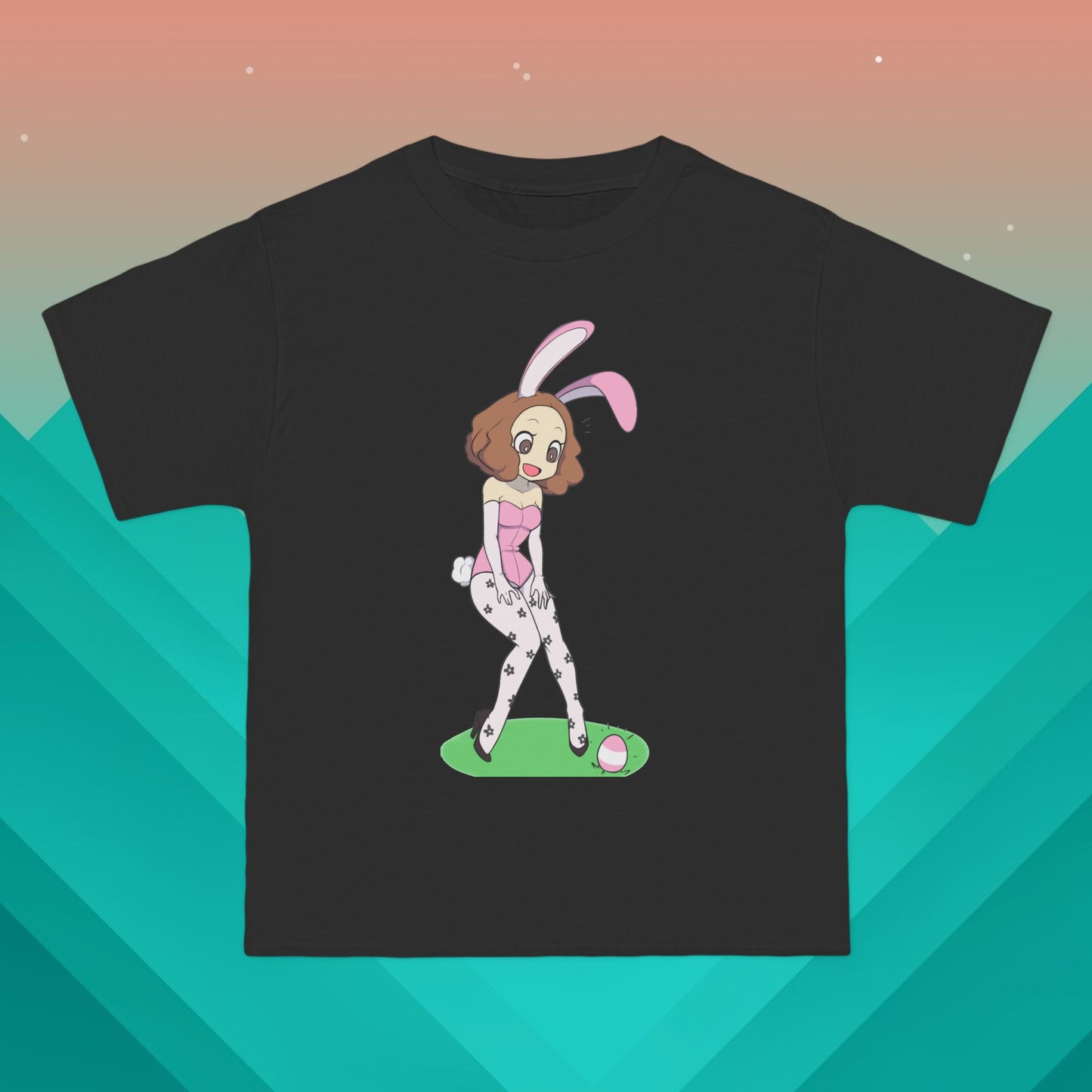Easter Egg Hunt T-Shirt: (Hanes Beefy-T 100% Preshrunk Cotton Custom Printed by TheGlassyLass.com