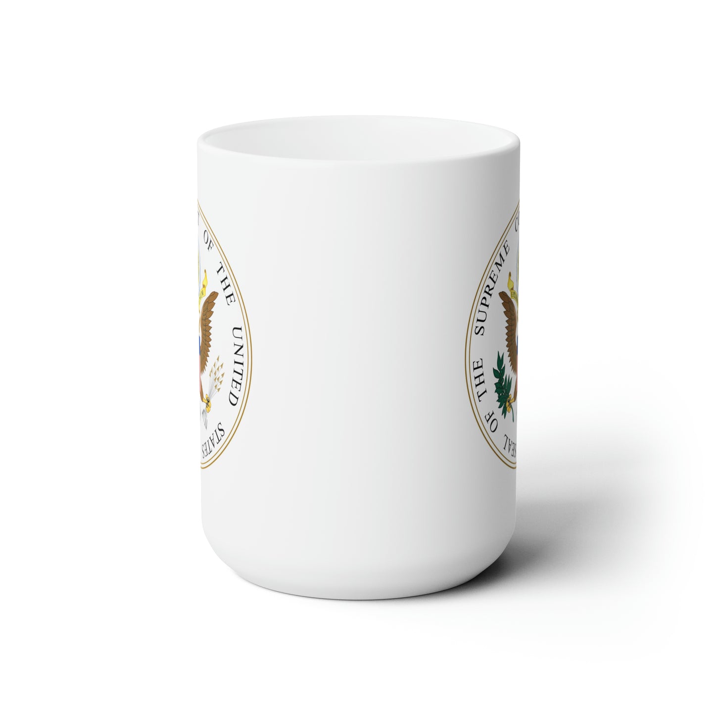 US Supreme Court Seal Coffee Mug - Double Sided White Ceramic 15oz by TheGlassyLass.com