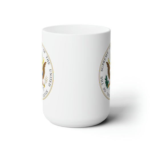 US Supreme Court Seal Coffee Mug - Double Sided White Ceramic 15oz by TheGlassyLass.com