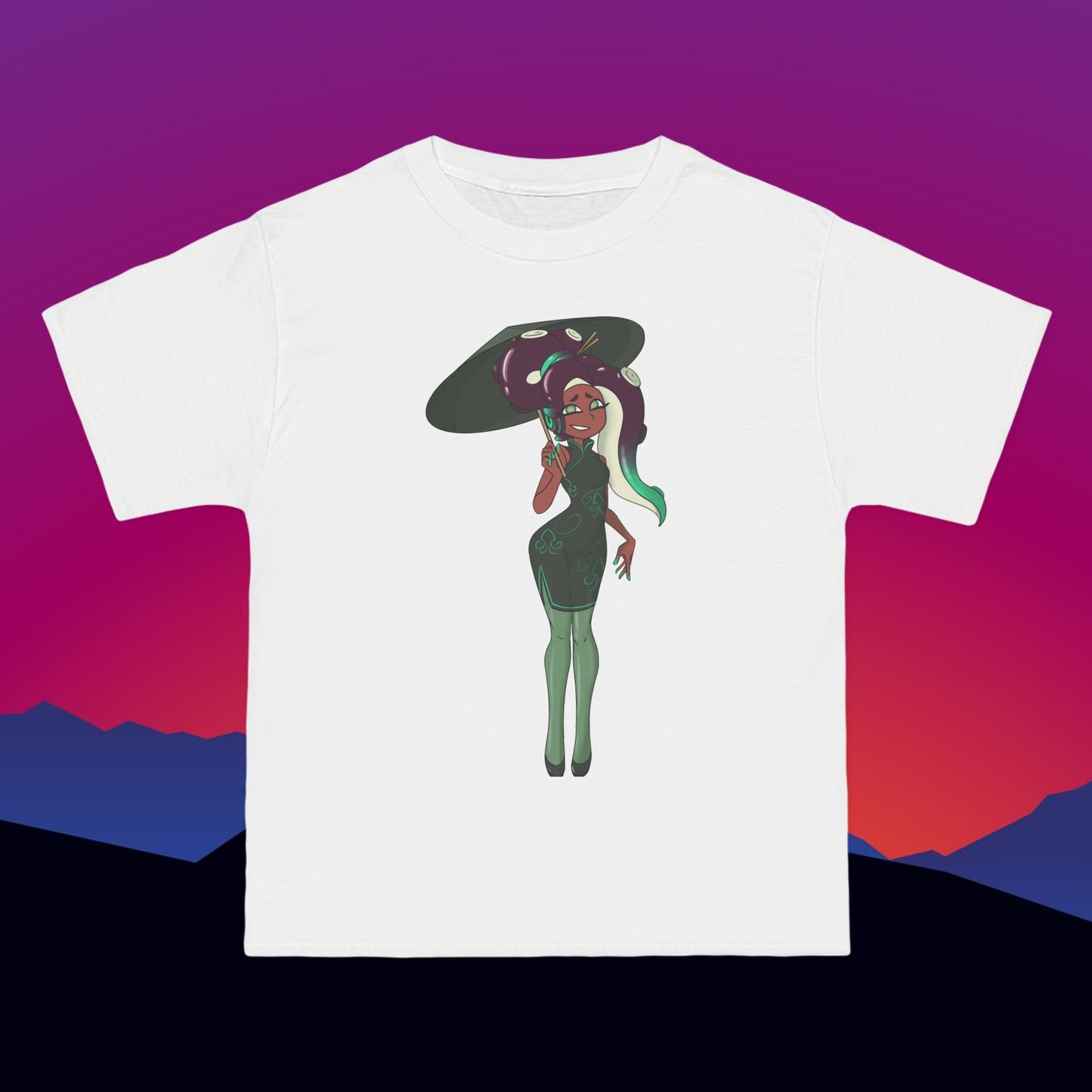 Tentacle Hair T-Shirt: (Hanes Beefy-T 100% Preshrunk Cotton) Custom Printed by TheGlassyLass.com