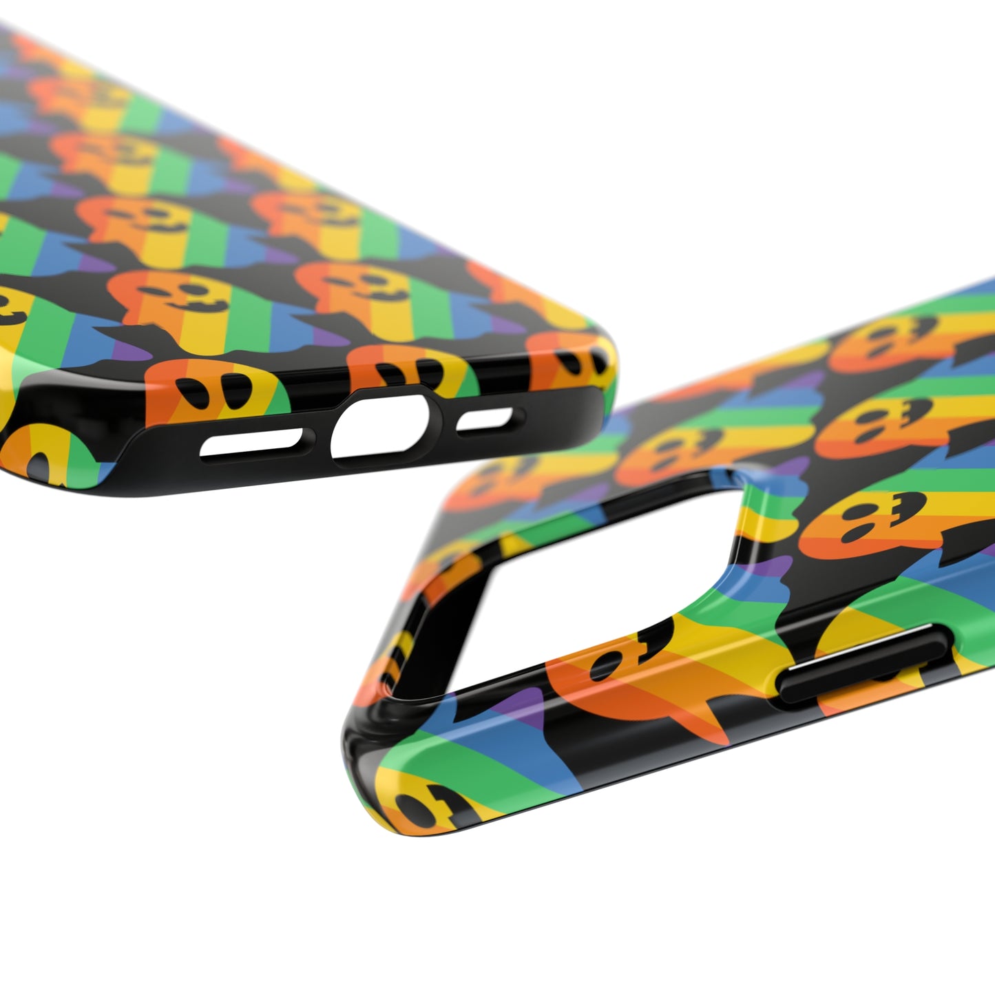 Ghost of Rainbow Pride: iPhone Tough Case Design - Wireless Charging - Superior Protection - Original Designs by TheGlassyLass.com