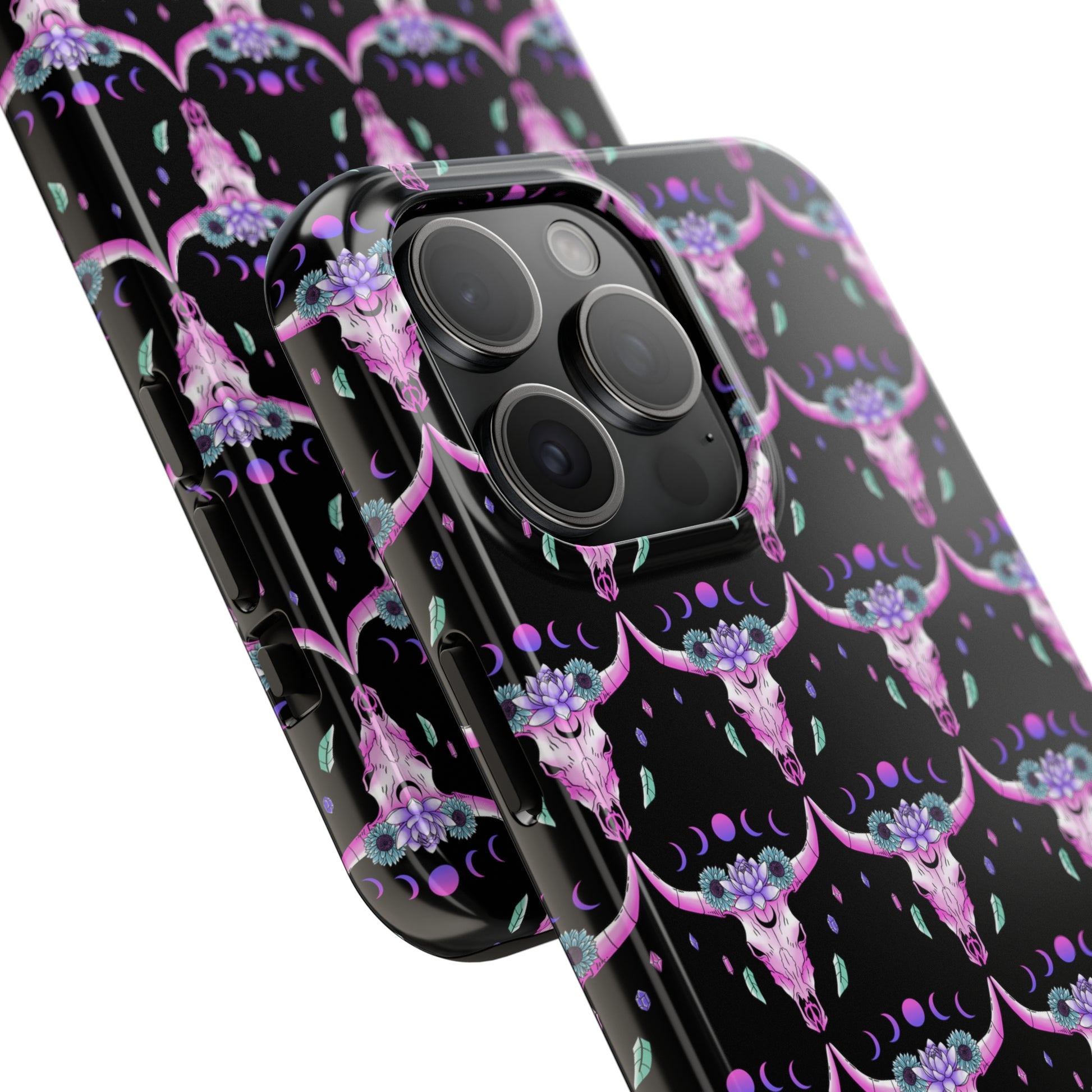 Crystal Skull Moon: iPhone Tough Case Design - Wireless Charging - Superior Protection - Original Graphics by TheGlassyLass.com