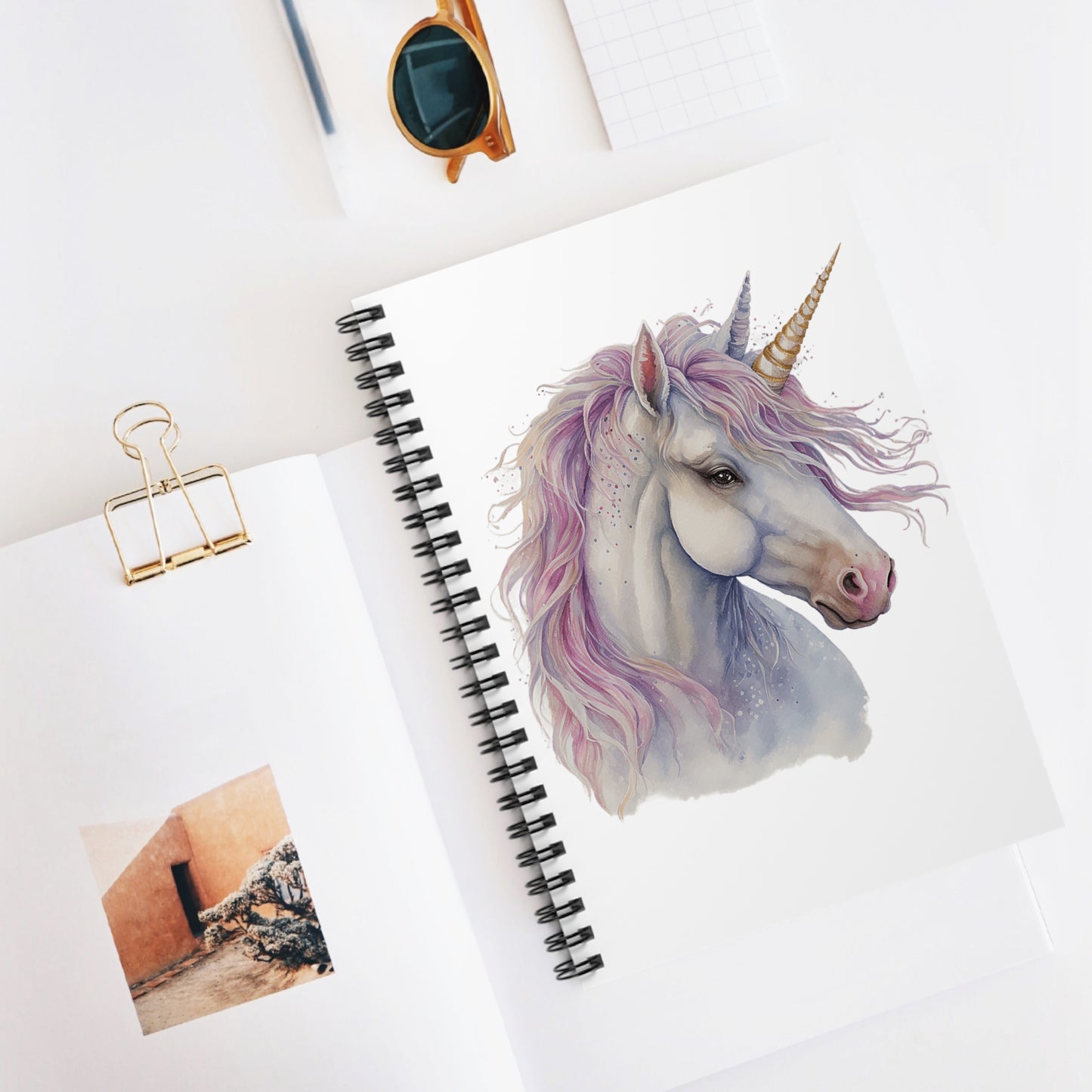 Mythical Unicorn: Spiral Notebook - Log Books - Journals - Diaries - and More Custom Printed by TheGlassyLass.com