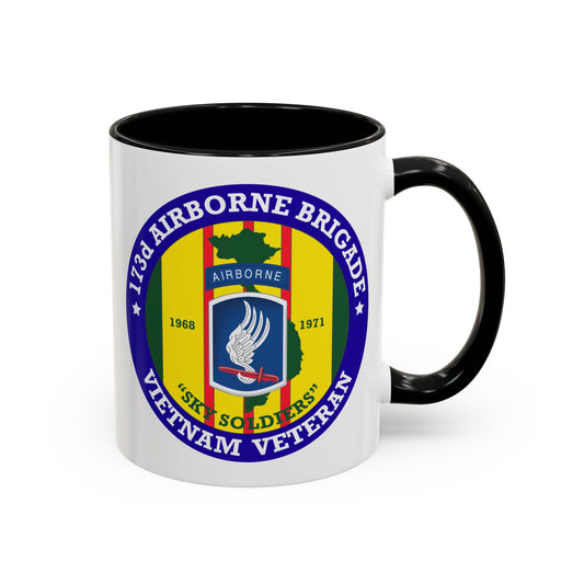 173rd Airborne Brigade Seal Coffee Mug - Double Sided Print, Black Accent White Ceramic, 11oz by TheGlassyLass.com