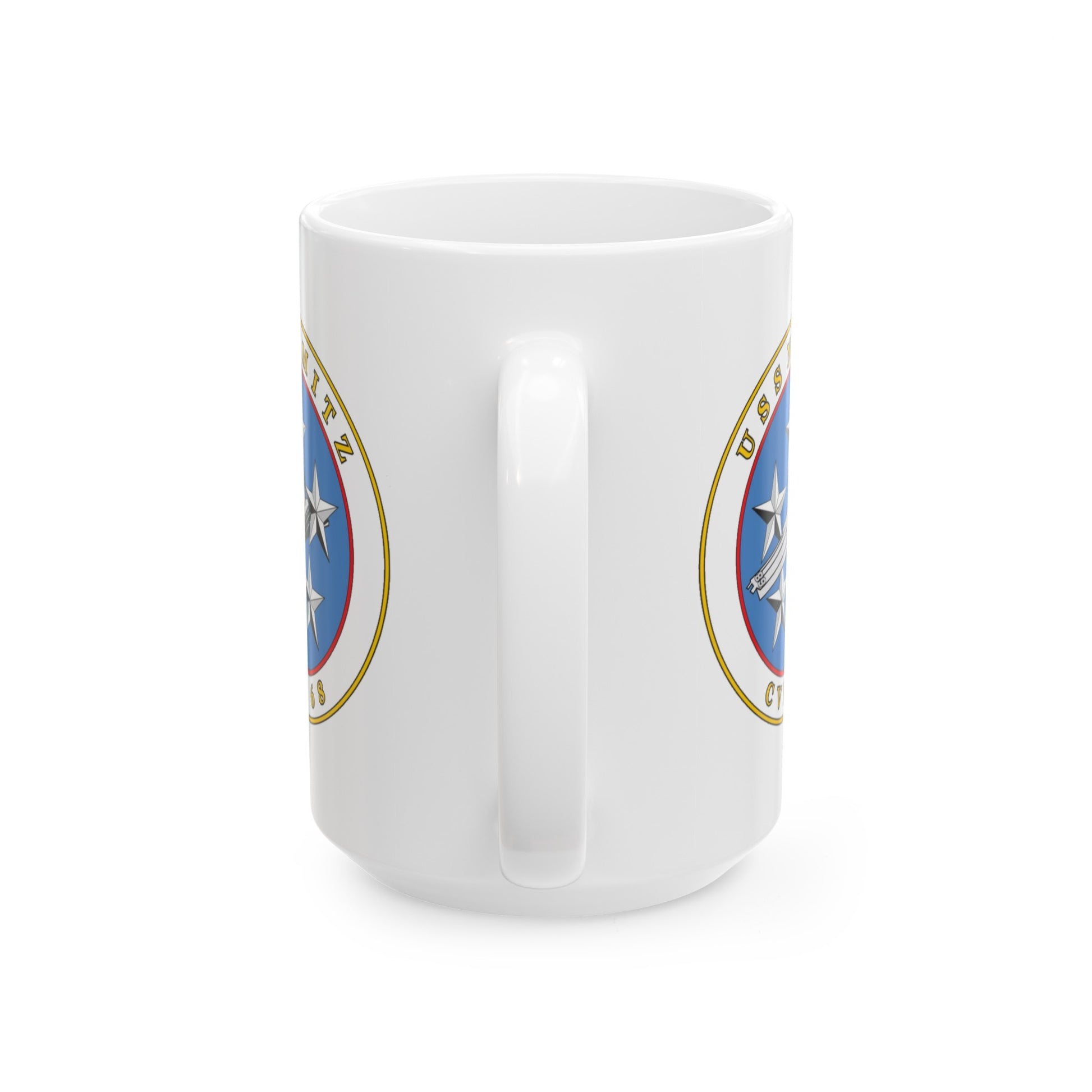 USS Nimitz Coffee Mug - Double Sided White Ceramic 15oz by TheGlassyLass.com