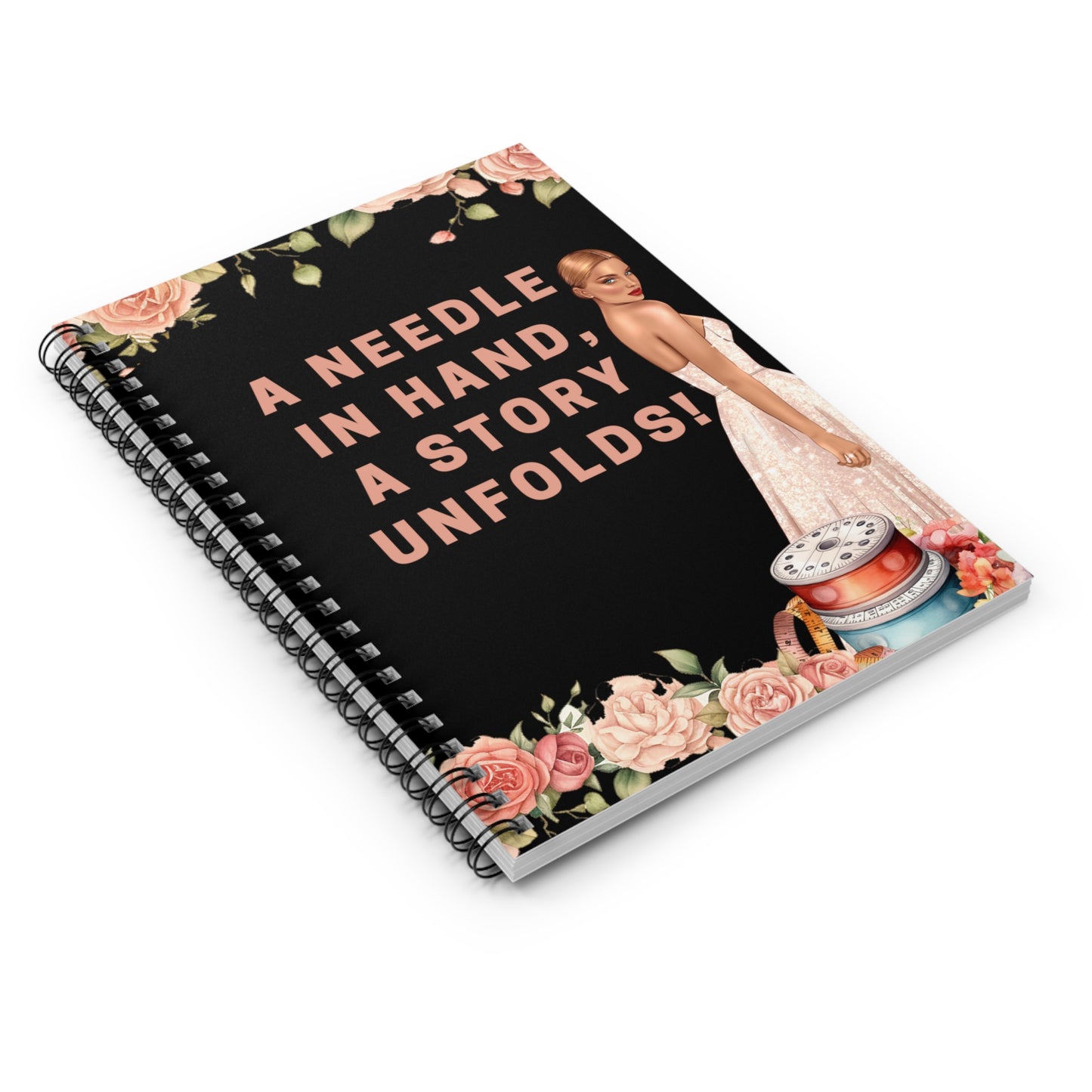 A Needle in Hand: Spiral Notebook - Log Books - Journals - Diaries - and More Custom Printed by TheGlassyLass